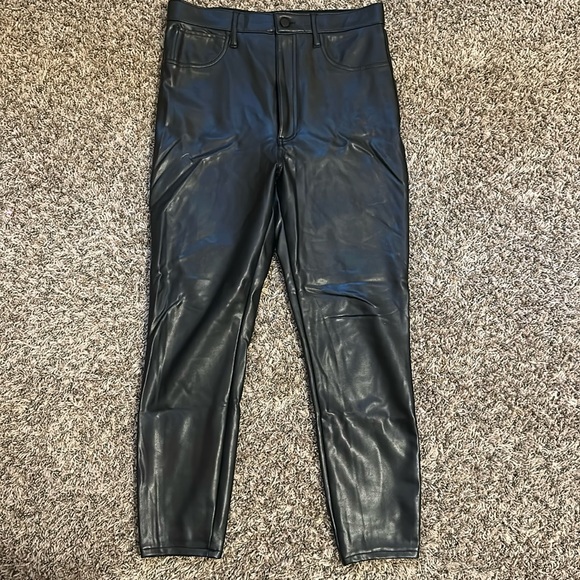 Abercrombie & Fitch Pants - Abercrombie & Fitch Ultra High Rise Faux Leather Pants Large